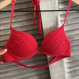 Hot Pink Crochet Detailed Bikini
